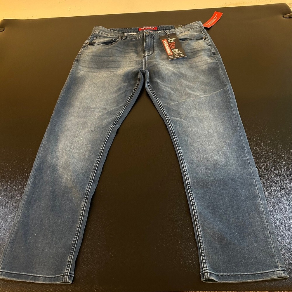 Unionbay Lounge Jeans Denim Modern Slim Fit Denim Pants Blue Mens 38x30" NWT